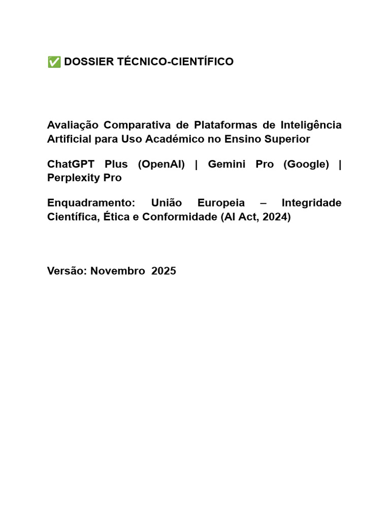 Dossier Técnico-Científico Ias | PDF
