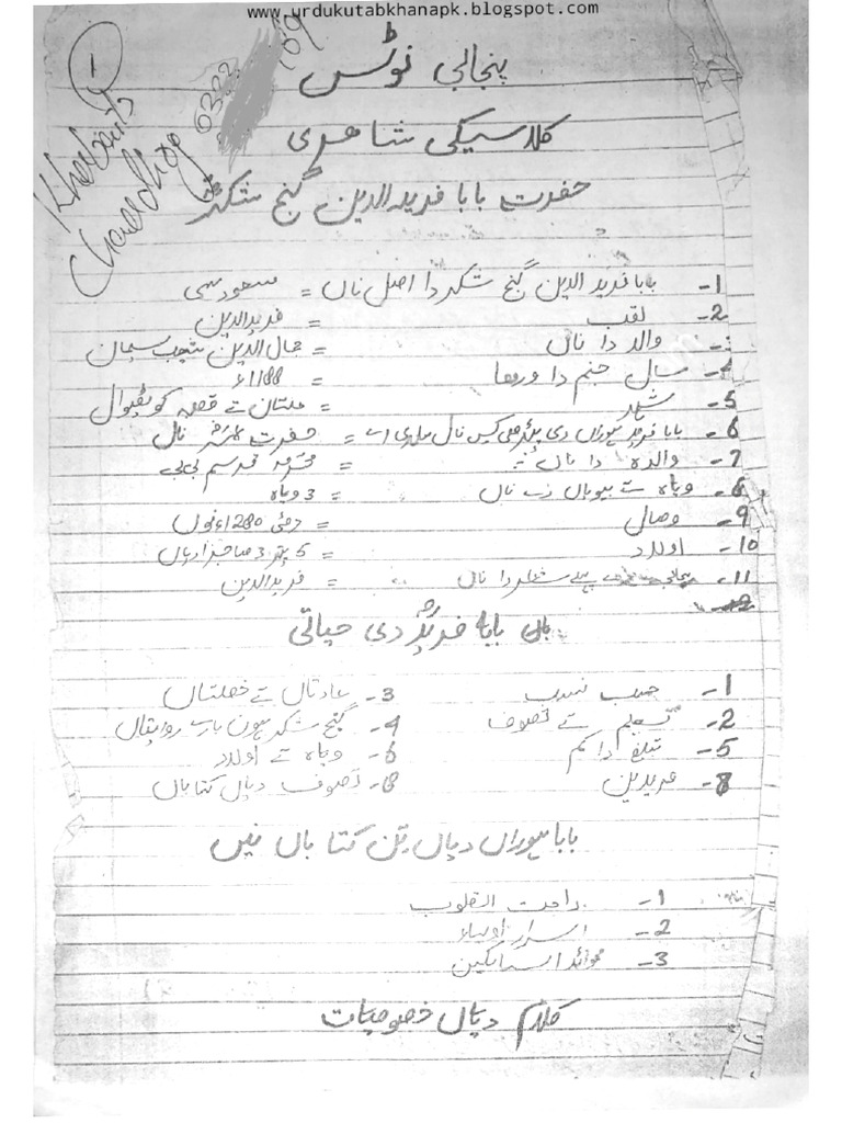Punjabi Notes | PDF