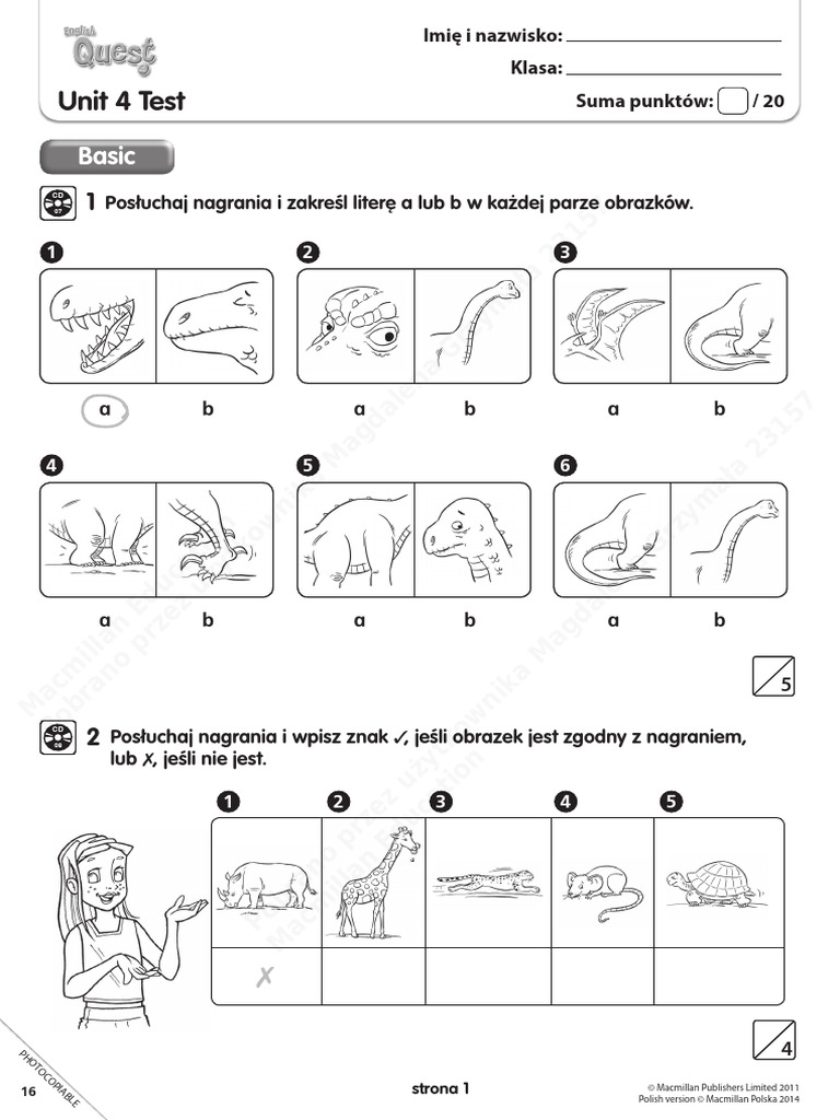 Unit 4 Test Basic EQ3 | PDF