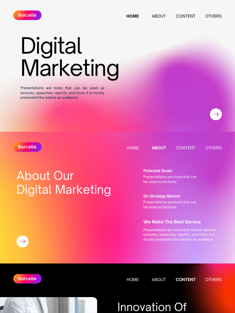 Black Gradient Modern Digital Marketing Presentation | PDF