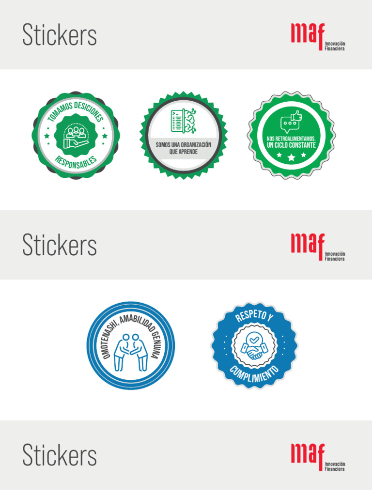Stickers - Stickers - Principios MAF Way | PDF