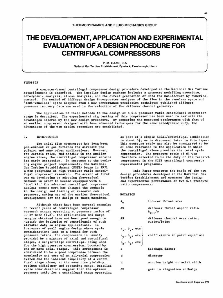 Came 1978 The Development Application and Experimental Evaluation of A ...
