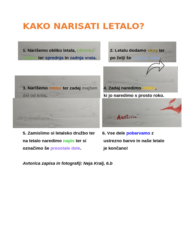 Kako Narisati Letalo | PDF