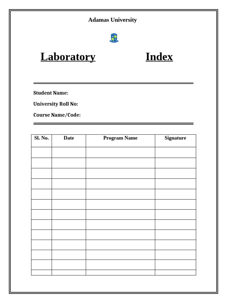 Laboratory Index | PDF