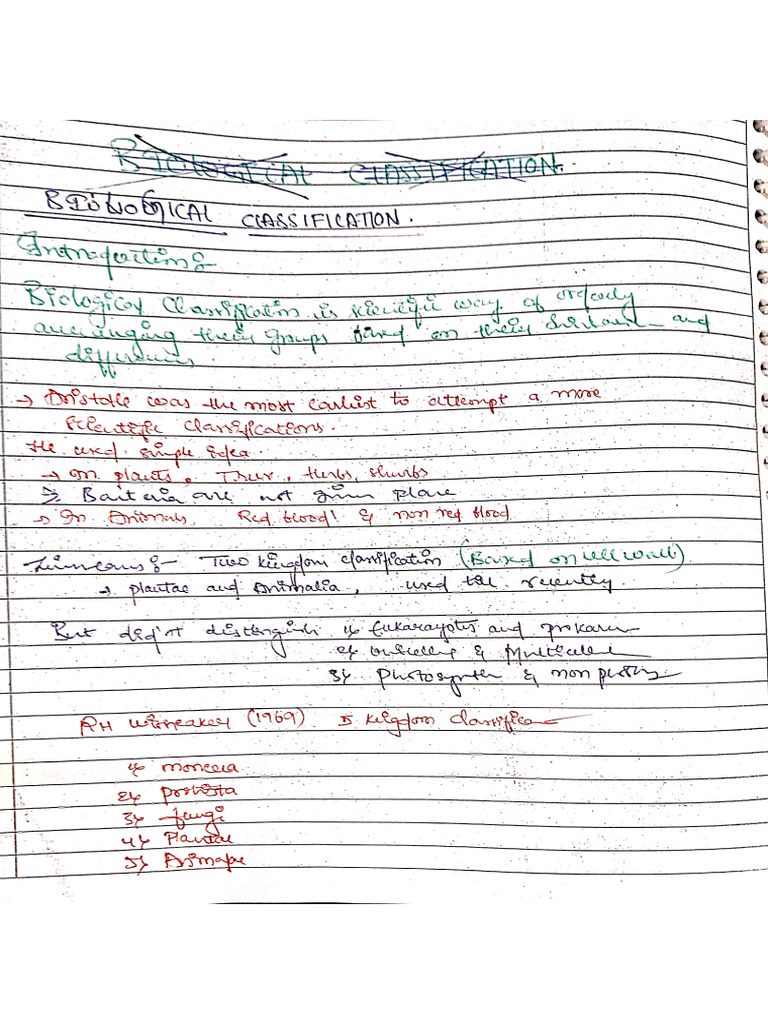 Biology Classification | PDF