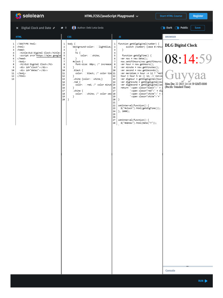 Digital Clock | PDF | Web Standards | Computer Programming