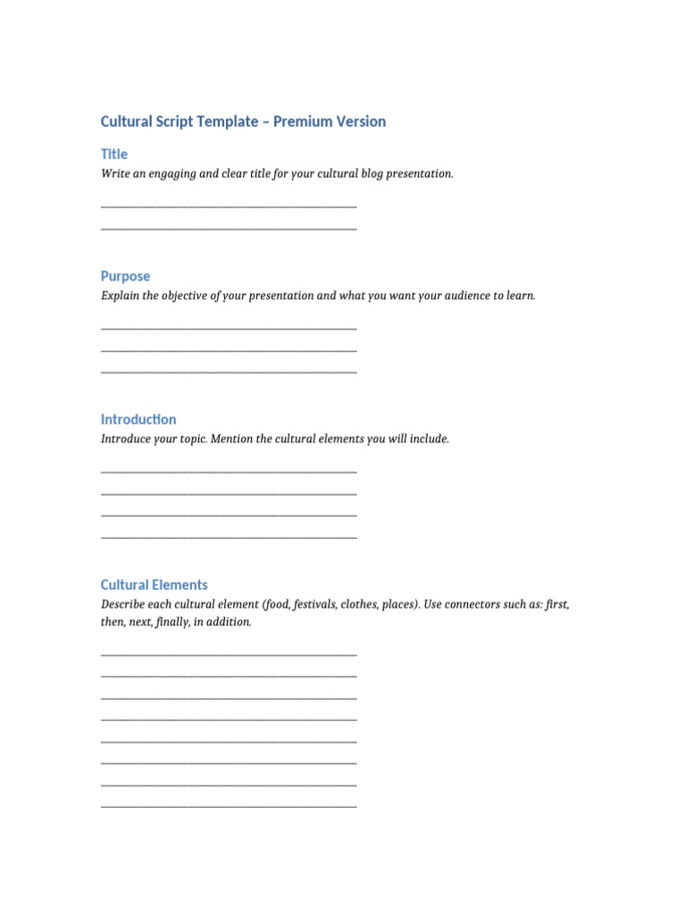 Script Template Premium | PDF