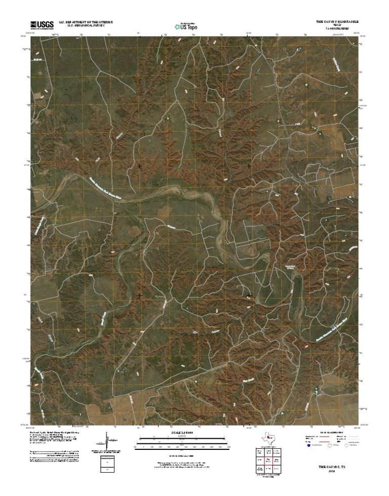 Tige Canyon TX 7.5-Minute Map | PDF | Geomatics | United States ...
