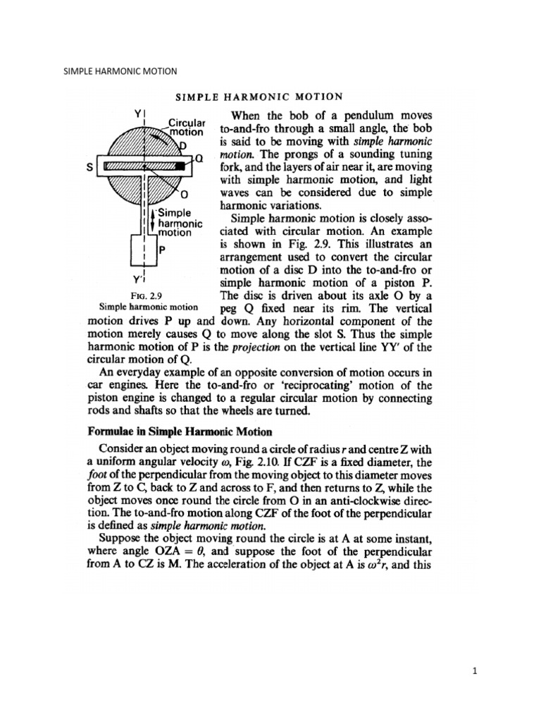 Simple Harmonic Motion - Set8 | PDF