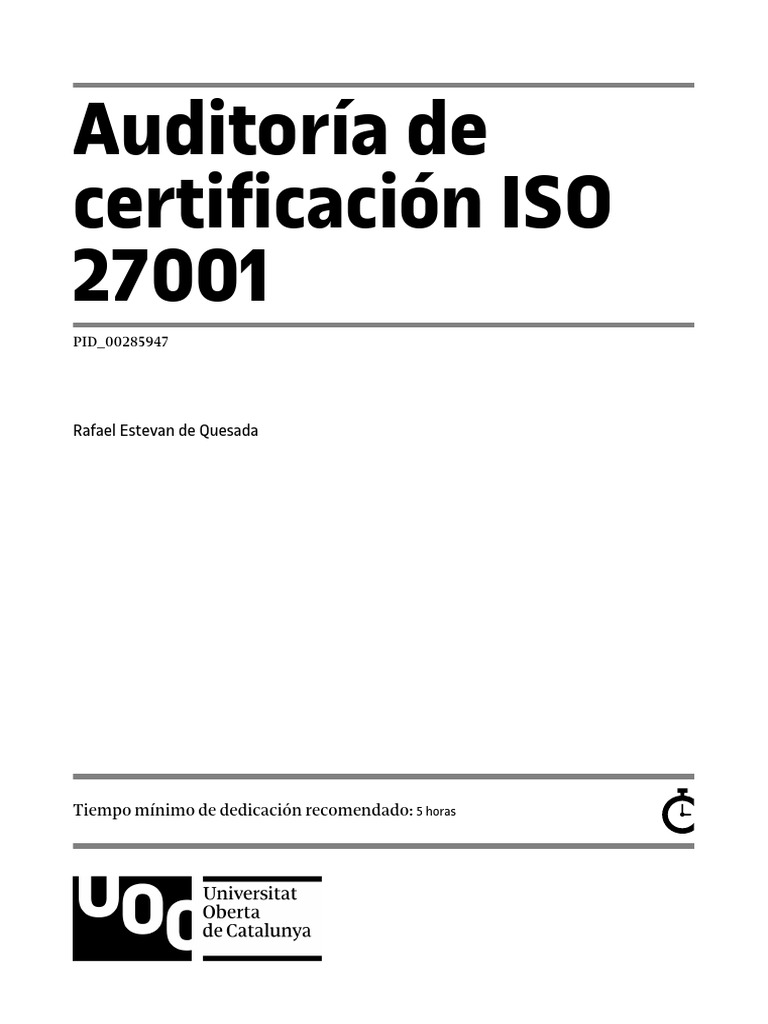 Auditoria de Certificacion ISO 27001 | PDF | Riesgo | Organización ...