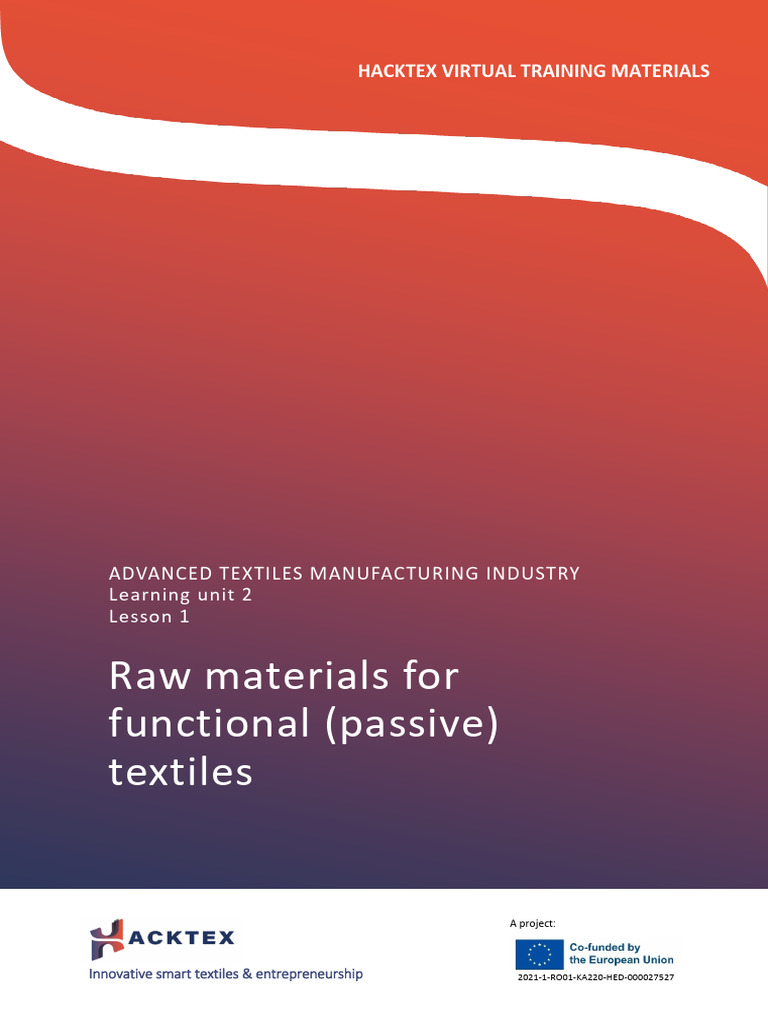 Reading For 2.1 Raw Materials For Functional (Passive) Textiles | PDF ...