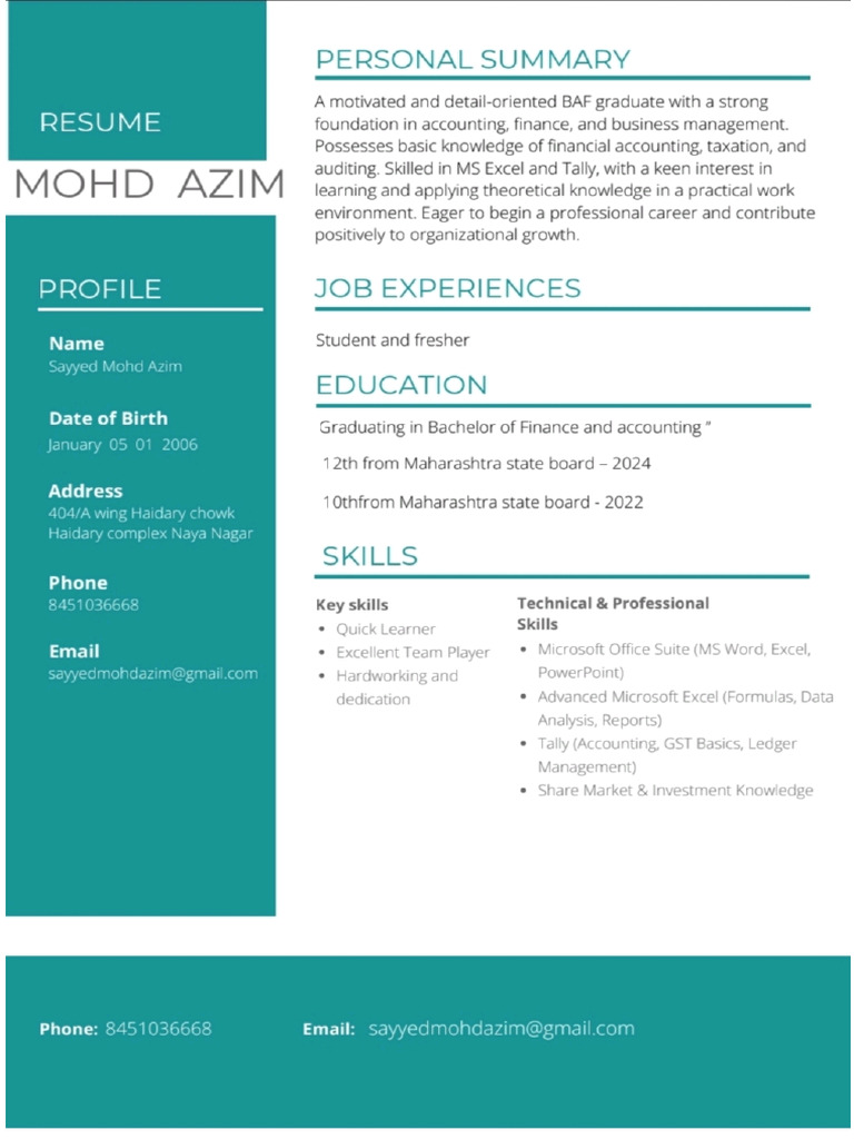 Azim Resume | PDF