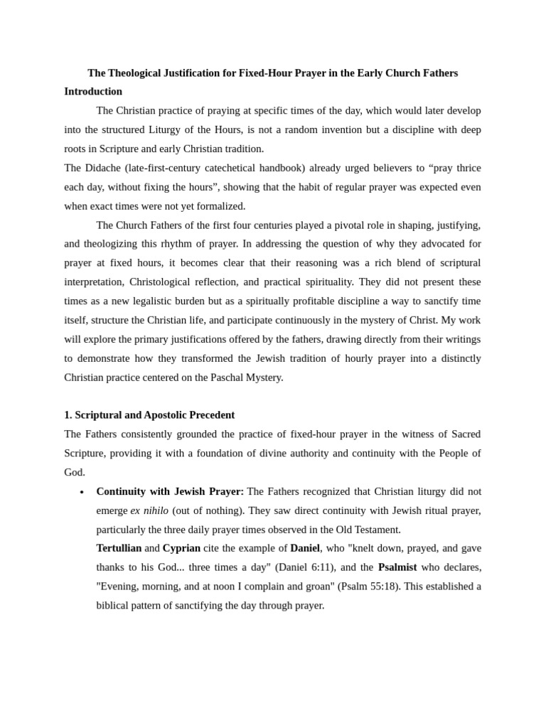 Liturgy of Hours - Final | PDF | Sacrifice | Prayer