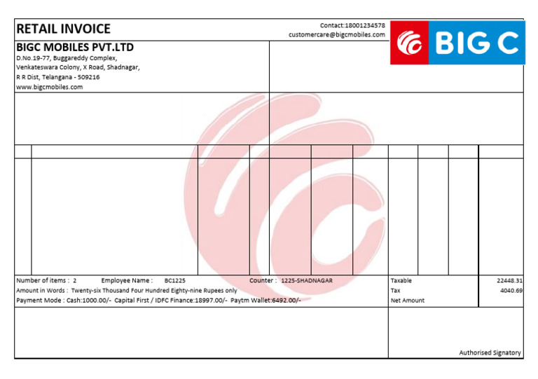 Invoice 1225-25-S-288 | PDF | Money | Taxation