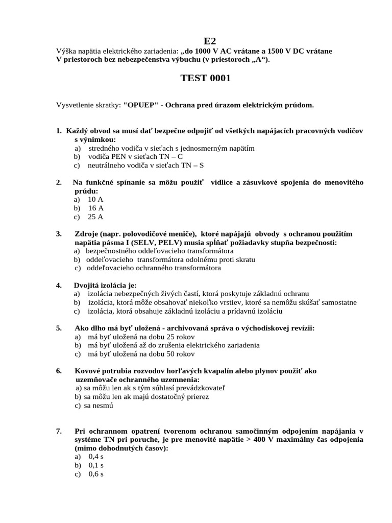 Test 0001 E2 | PDF