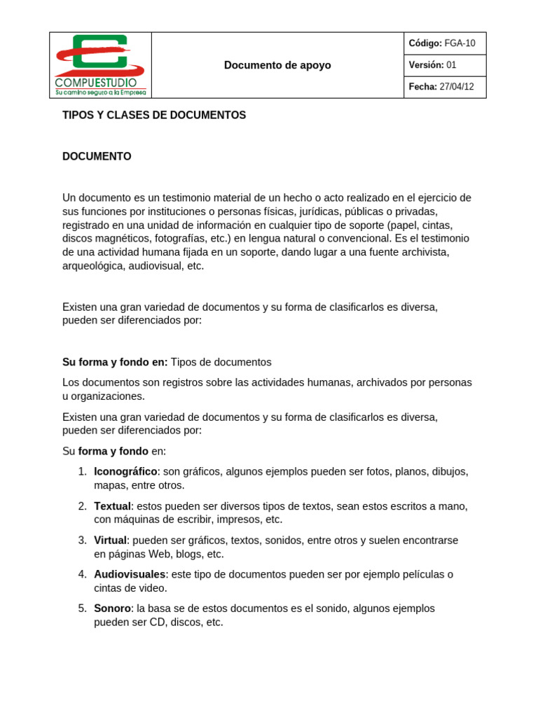 D 1. Los Documentos | PDF | Documento | Documento de identidad