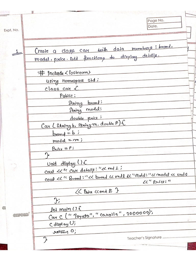 KC Oops (C++) Practical | PDF