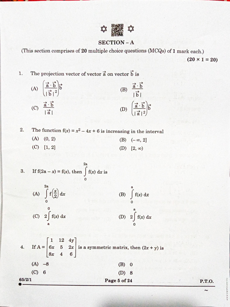 Mathematics QP | PDF