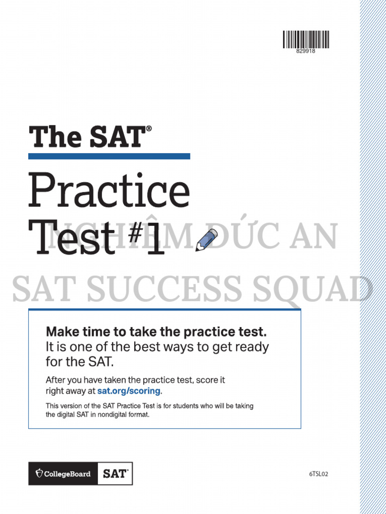 Sat Practice Test 1 Digital | PDF | Sat