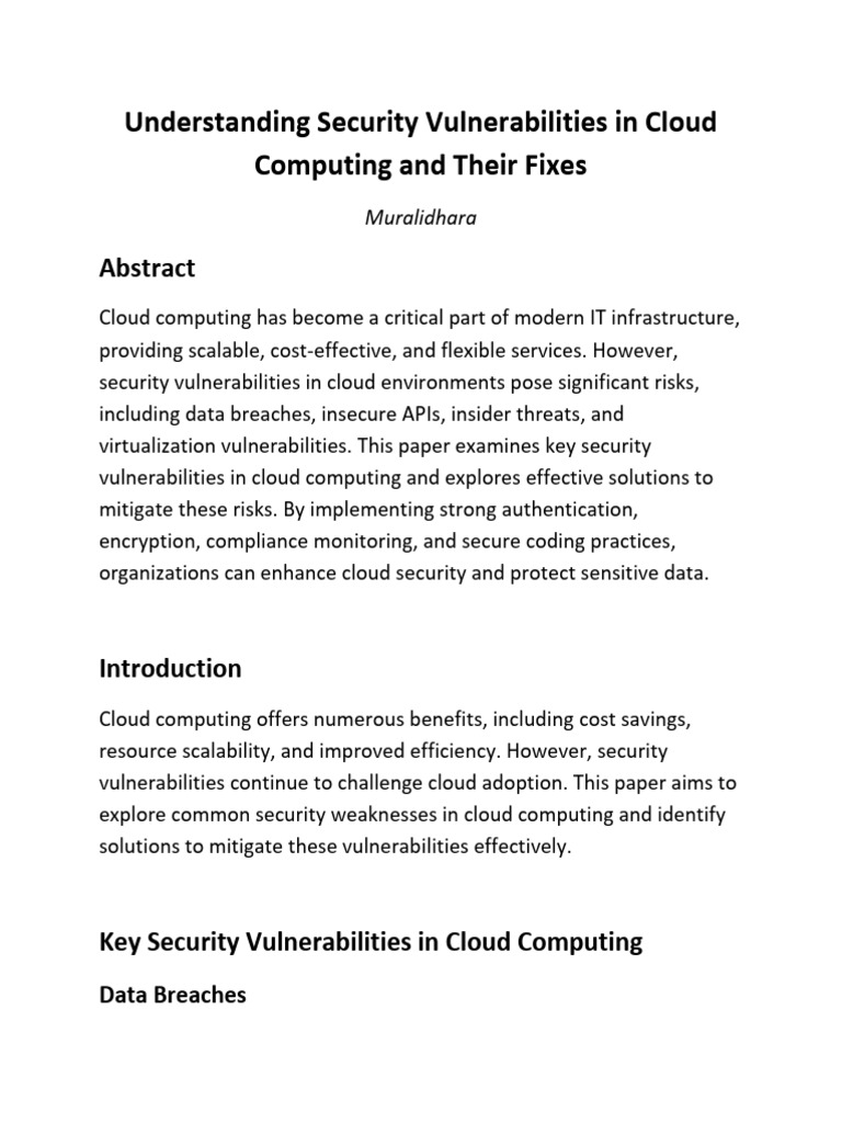 Could Computing Vulnerabilities | PDF | Security | Computer Security