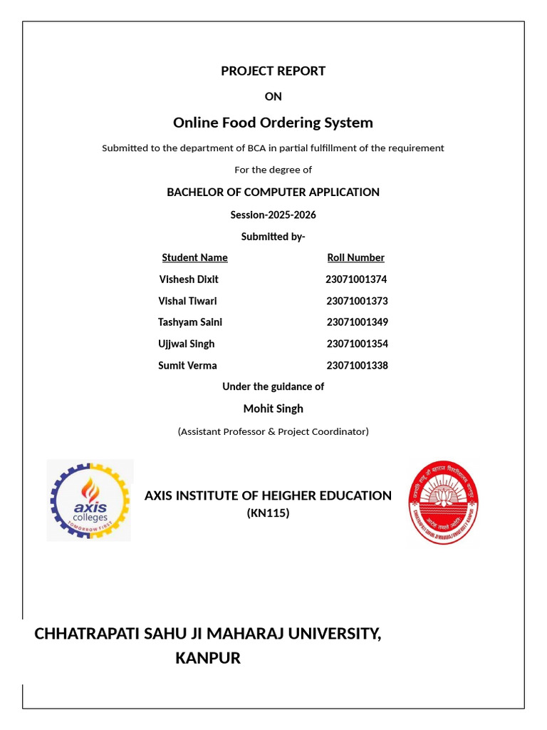 Project Cover Page | PDF