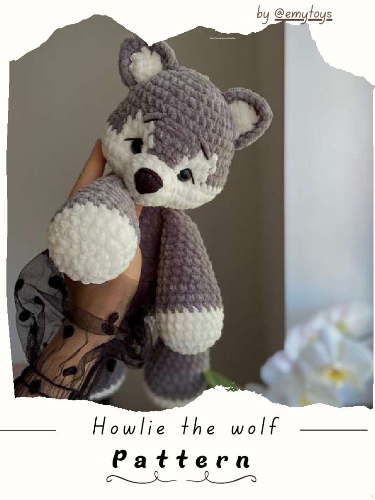 Howlie The Wolf: Pattern | PDF | Crochet | Yarn