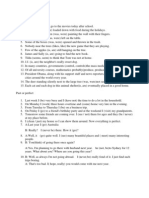 Subject Verb Agreement and Pas Tor Perfect