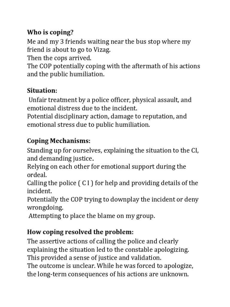 Coping | PDF