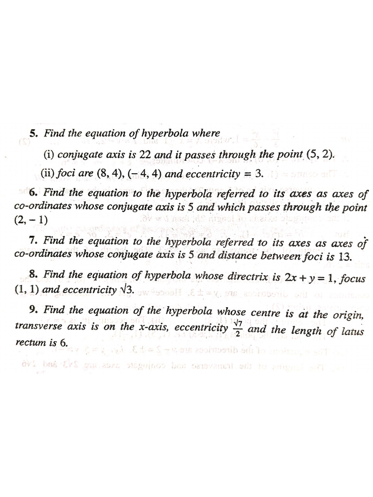 Hyperbola Basics For Beginners | PDF