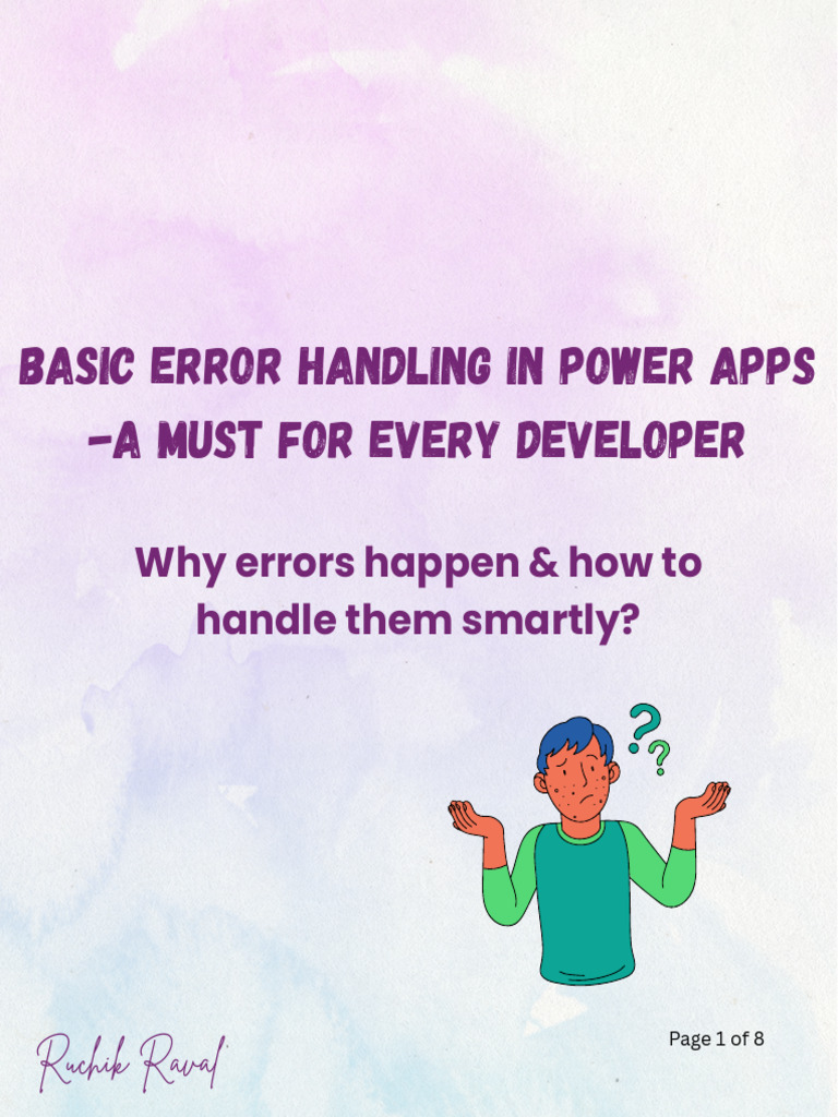 Basic Error Handling in Power Apps 1759584763 | PDF