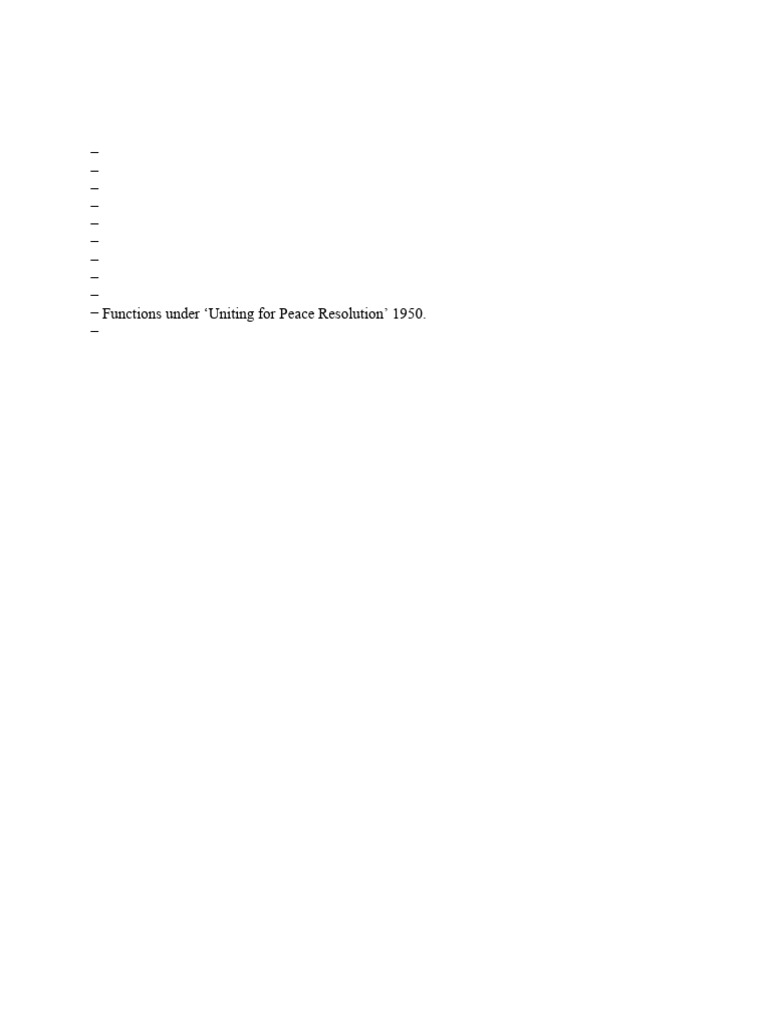 Write Any Four Functions of The General Assembly | PDF