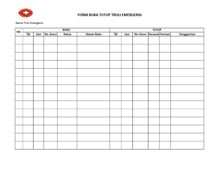 Print Form Buka Tutup Te-1 | PDF