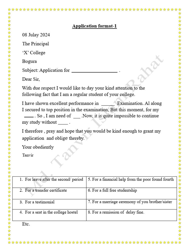 Aplication Format 1 | PDF
