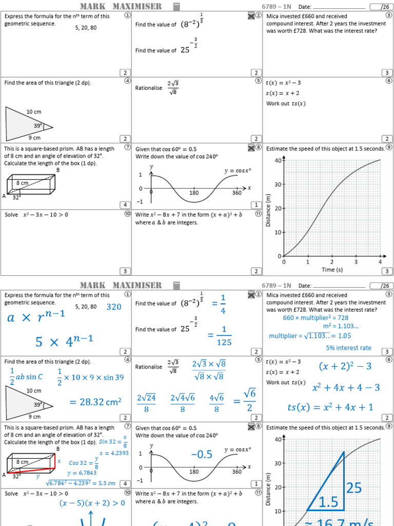 6789 1N A4 | PDF | Area | Elementary Mathematics