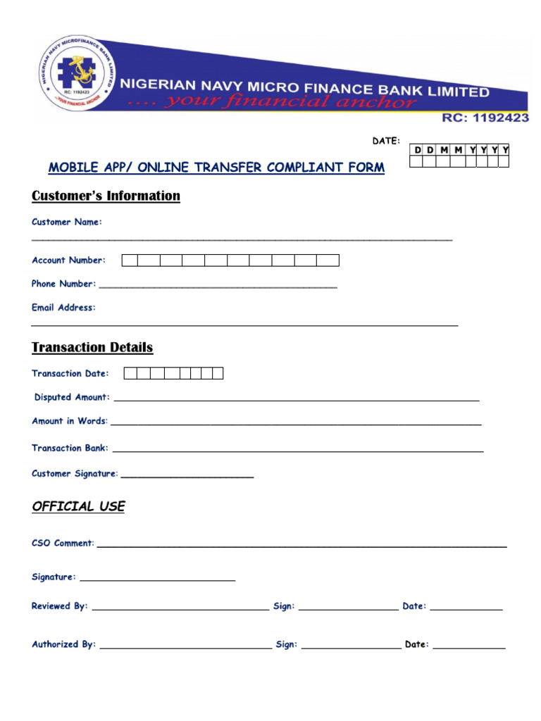 Mobile App Cash Retract Form | PDF