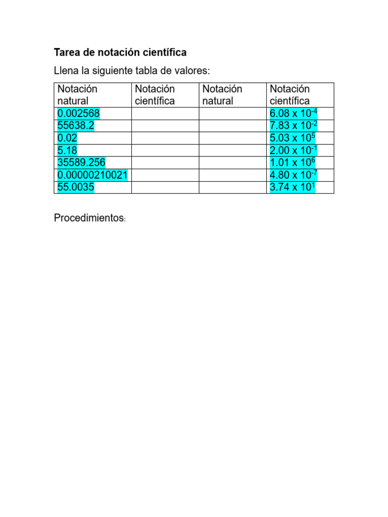 Tarea de notaci%C3%B3n cient%C3%ADfica | PDF