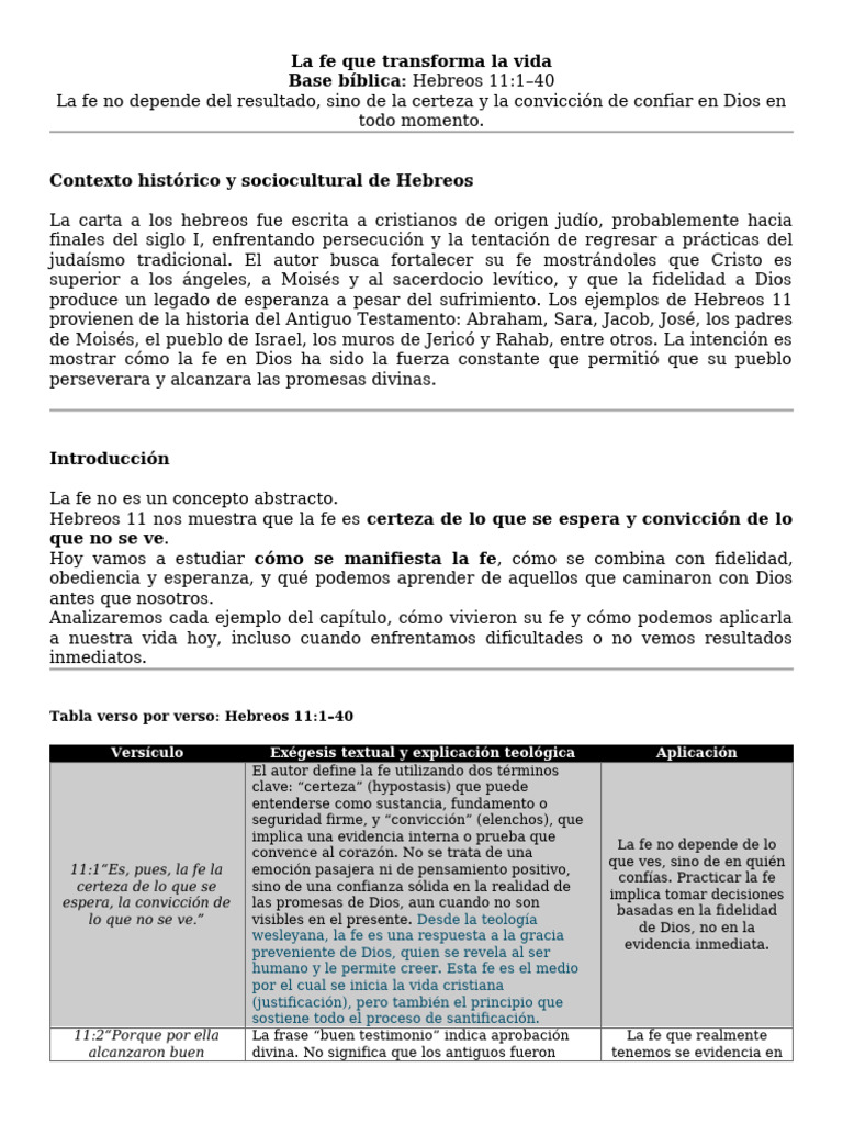 La Fe Que Transforma La Vida | PDF