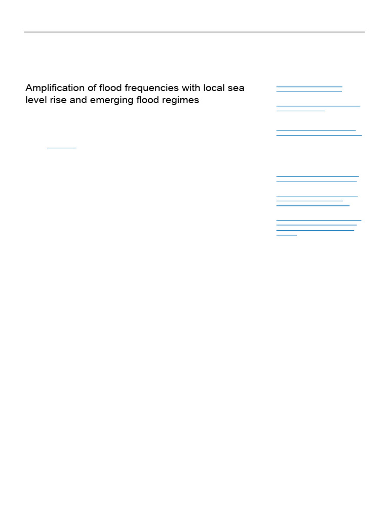 Amplification of Flood Frequencies With Local Sea Level Rise and ...