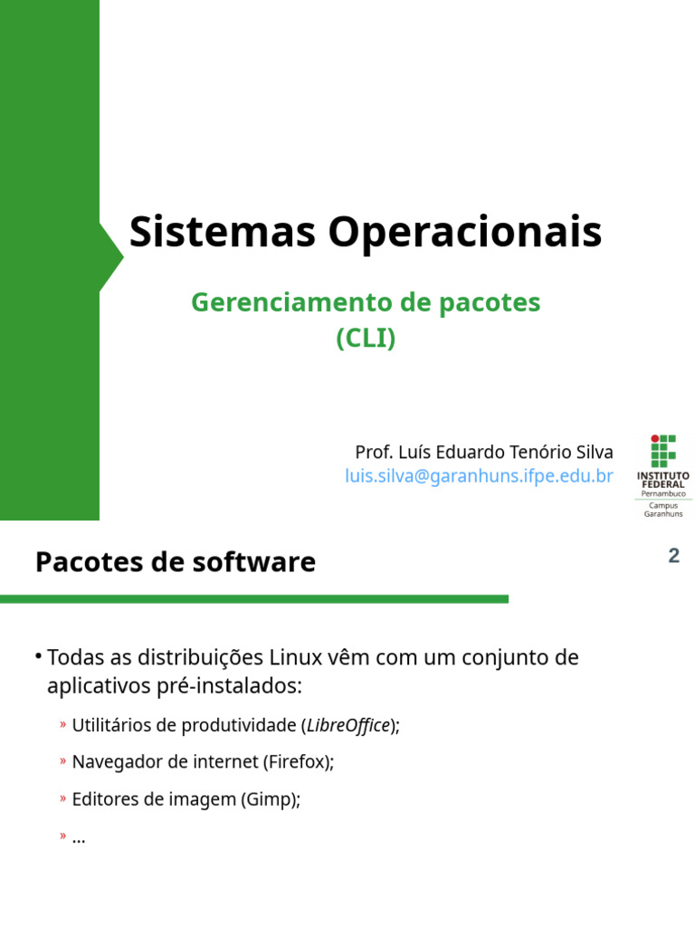 08-Gerenciamento de Pacotes | PDF | Distribuição Linux | Engenharia da ...