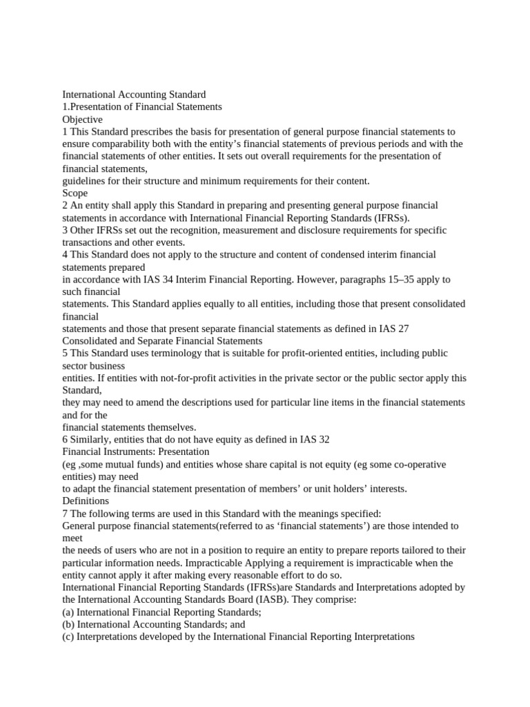 Lecture Note International Acc Standard | PDF | Going Concern | Income ...