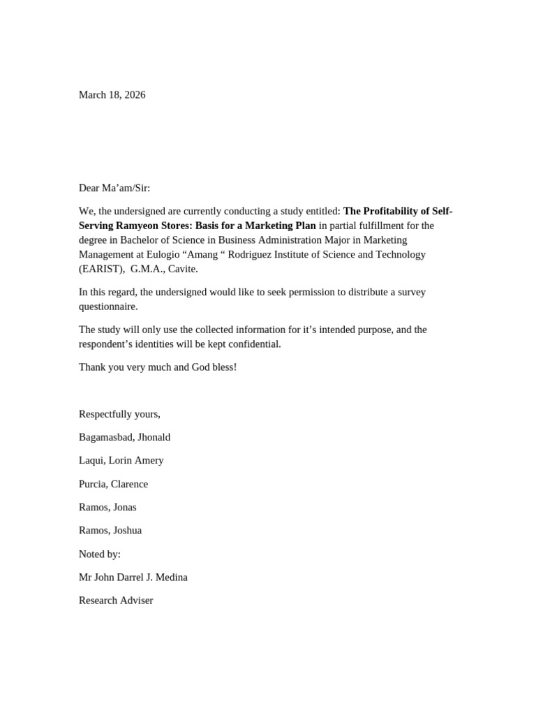Group 6 Letter | PDF