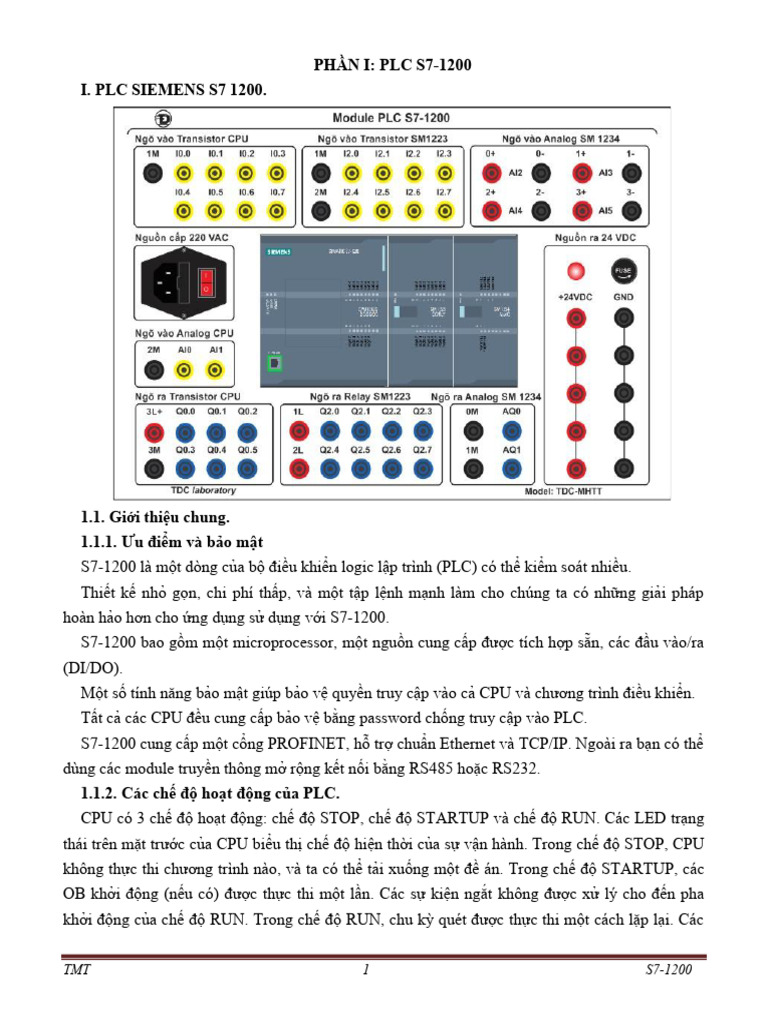 Tài Liệu Lập Trình PLC S7 - 1200 | PDF