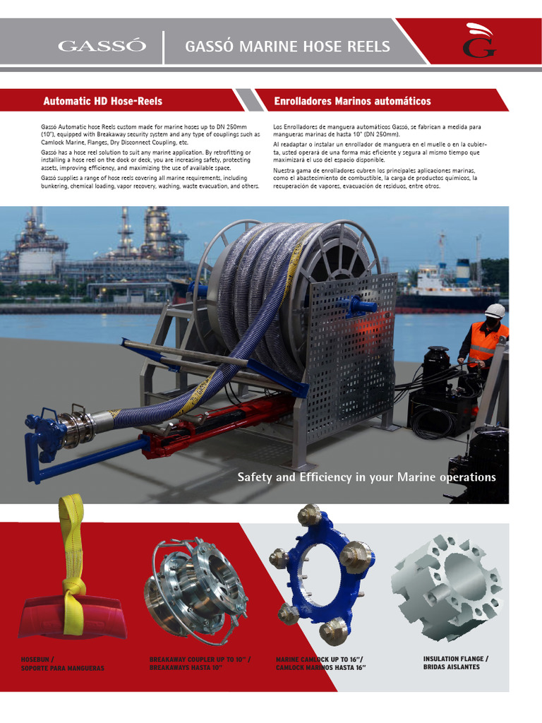 Datasheet Gasso Marine Hose Reel | PDF | Materiales | Rieles