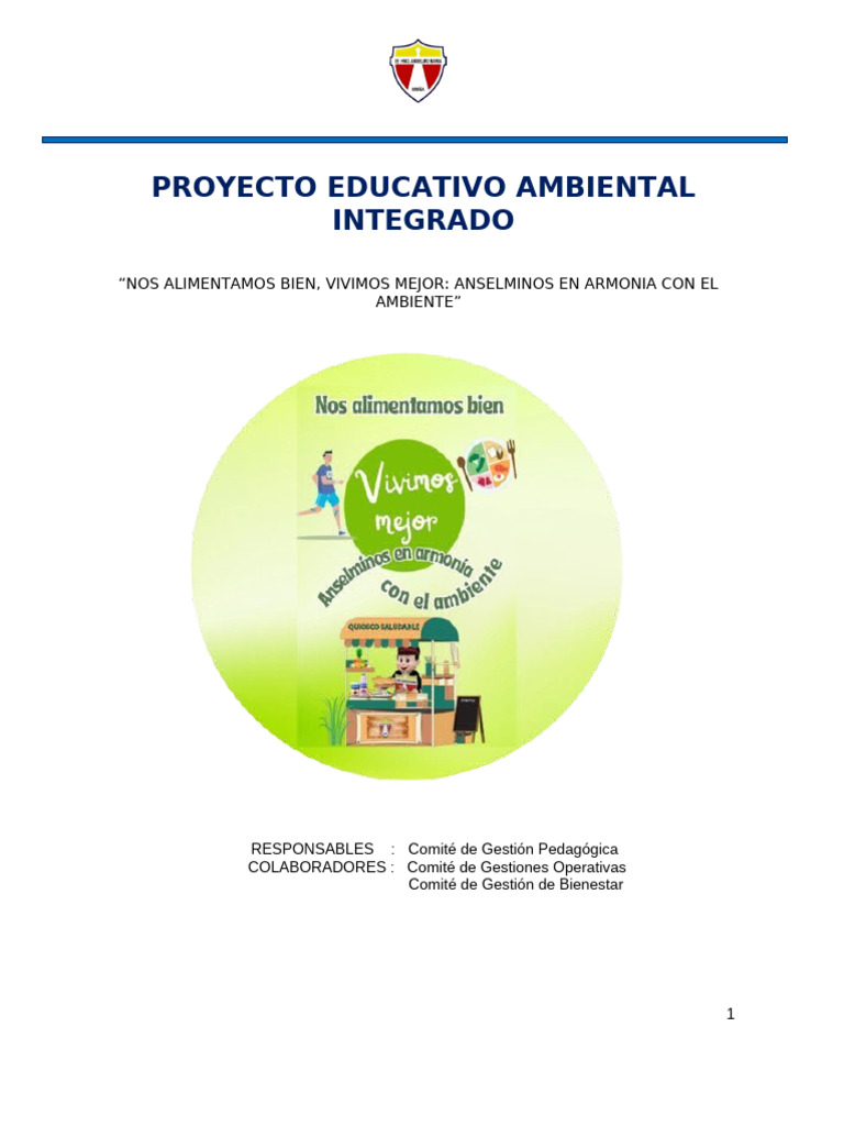 Proyecto Educativo Ambiental - 25 Abril | PDF | Residuos | Sustentabilidad
