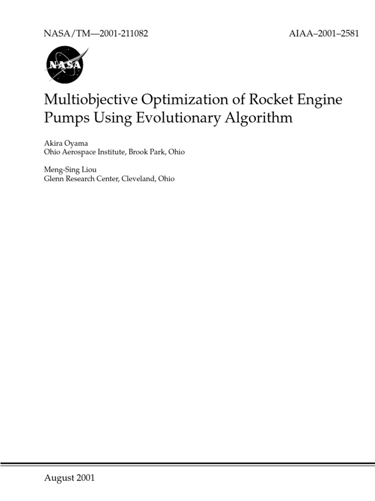 Multiobjective Optimization of Rocket Engine Pumps | PDF | Mathematical ...