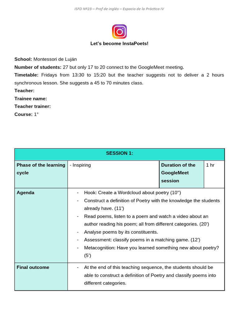 TS1 - Let - S Become InstaPoets | PDF | Poetry | Human Communication