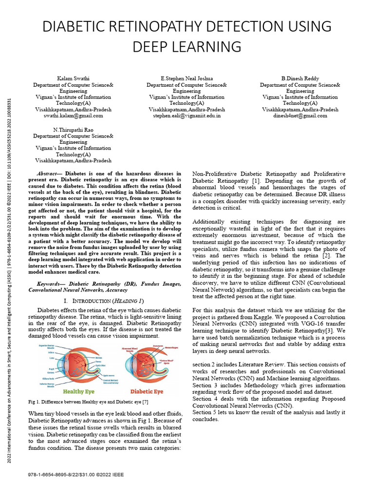 Diabetic Retinopathy Detection Using Deep Learning | PDF | Machine ...