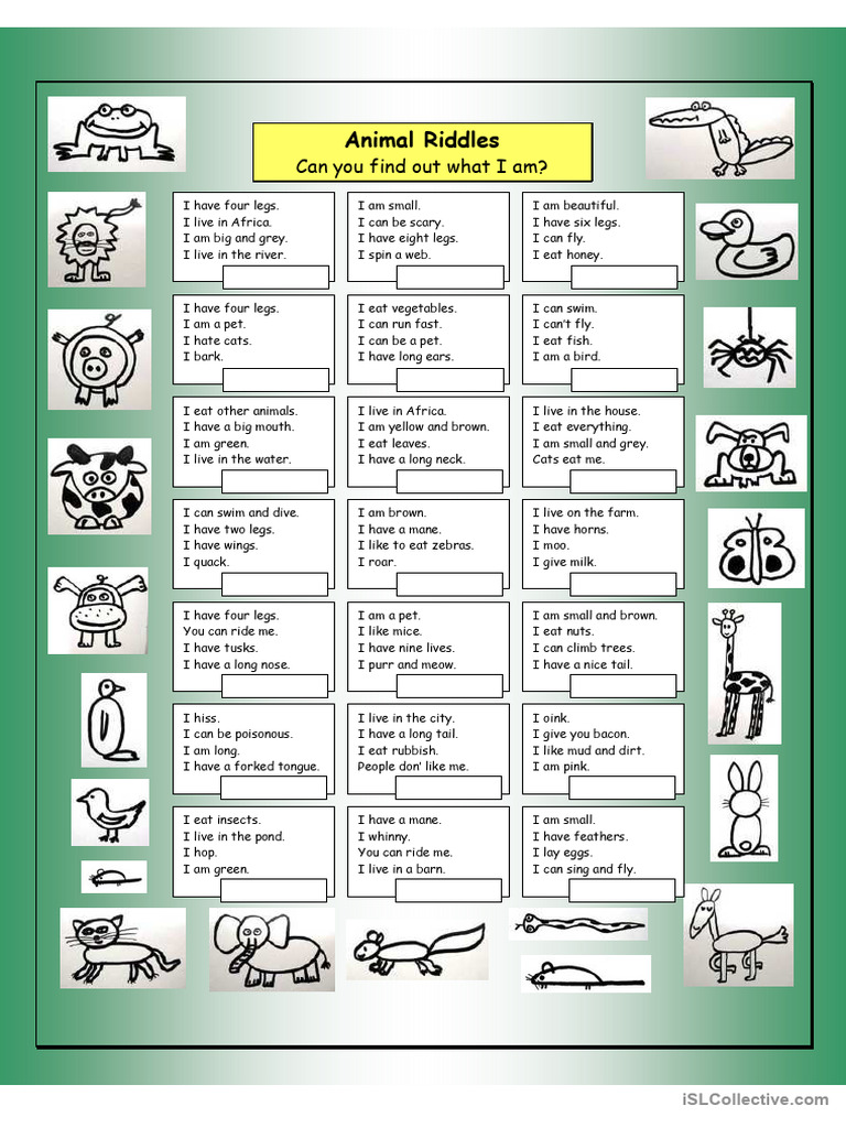 Animal Riddles 1 (Easy) | PDF | Lion | Zoology
