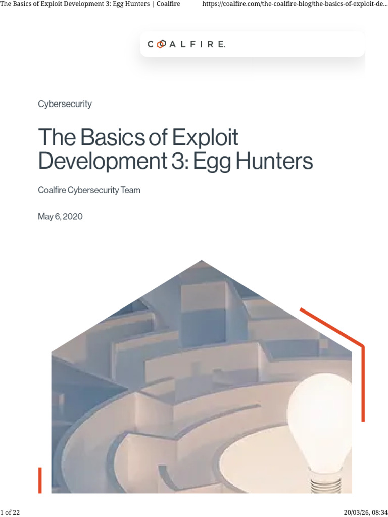The Basics of Exploit Development 3 - Egg Hunters - Coalfire | PDF ...
