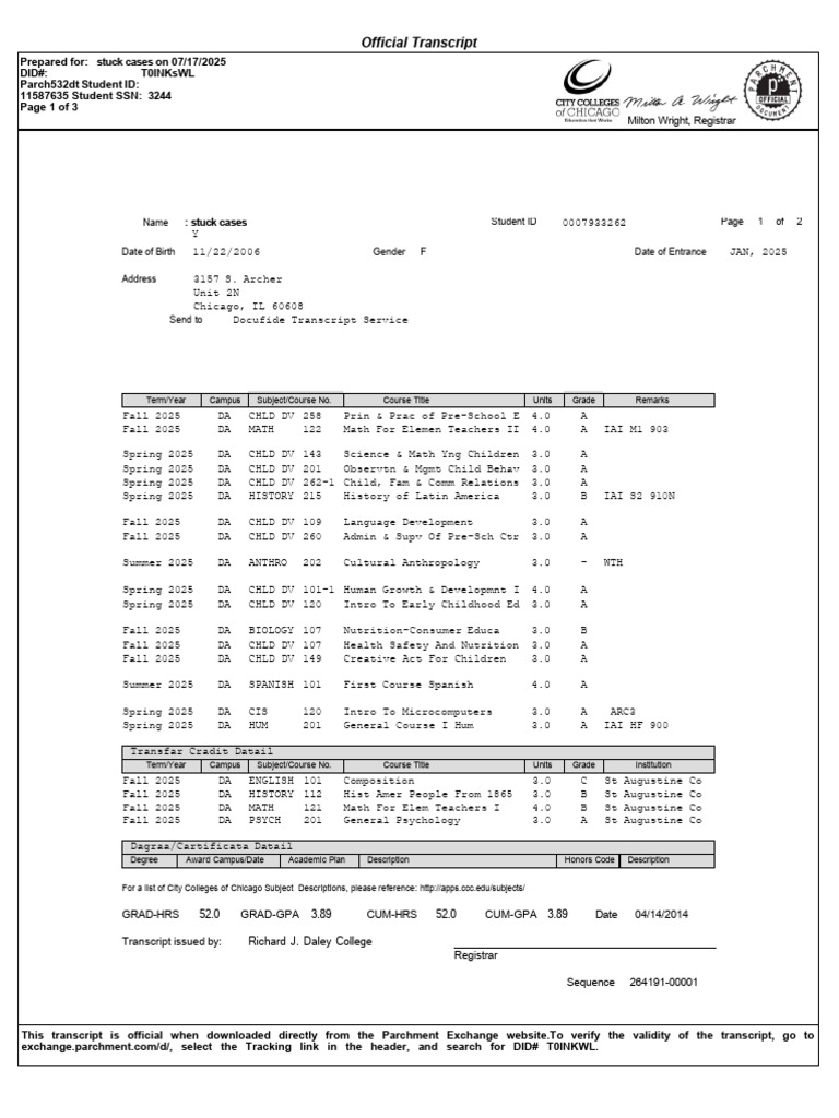 Stuck Cases | PDF | Course Credit | Curriculum